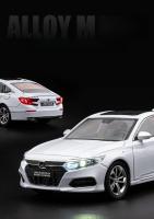 Coche De Escala Honda Accord Sedan 1:24 En Aleación De Metal Con Sonido Y Luz Vehículo De Colección Para Niños Juguetes Educativos Para Cumpleaños - details 4