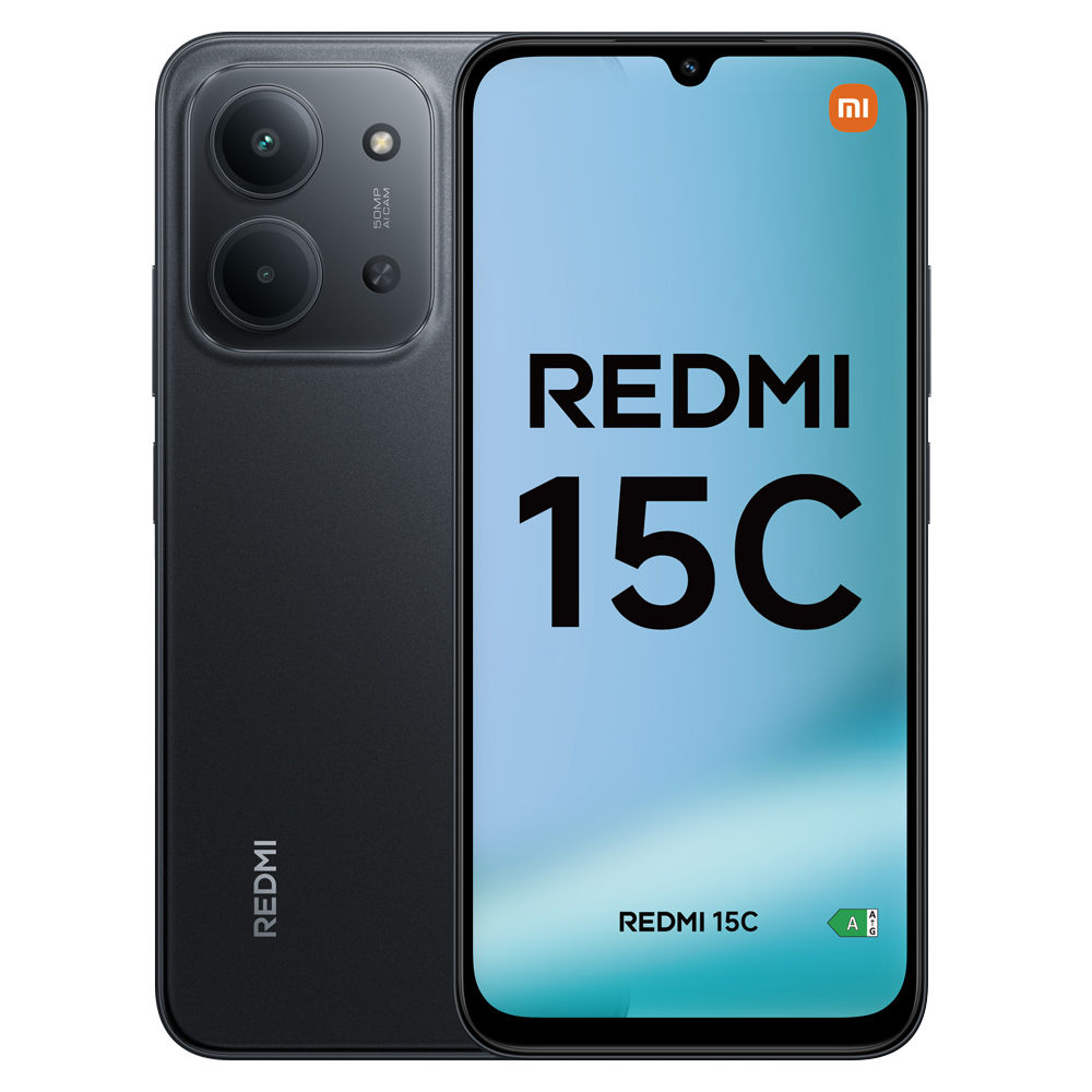 Xiaomi Redmi 15C Smartphone NFC Pantalla 6.9" Resolución HD+ Procesador MediaTek Helio G81-Ultra Cámara trasera doble 50MP AI Cámara frontal 8MP Batería 6000 mAh Carga rápida 33W Xiaomi HyperOS