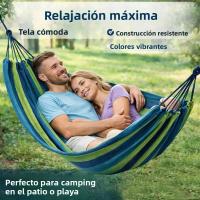Silla De Hamaca Doble De Tela Para Exteriores Anti-Rollo Para Jardín Camping Habitación Uso En La Selva Descanso Para Adultos - details 6