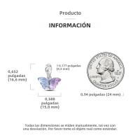 Encanto De Mariposa Plateado En Plata Con Circonia Bola Redonda Colgante Para Pulsera O Collar DIY Joyería De Moda Irregular - details 48