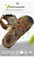 Zapatillas De Playa Para Hombre Cuero Antideslizante Casual Aumento De Altura Cómodas Zapatillas Deportivas Hombre Sandalias De Verano - details 23