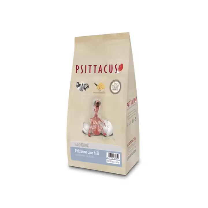 Psittacus - Psittacine Crop Milk Granivorous 500g for hand feeding young psittacine birds, featuring high protein, natural ingredients, and a complete feed formulation to support balanced nutrition for agapornis and other granivorous species. - 1