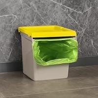 TIENDA EURASIA - Pack de 3 Cubos de Basura de Reciclaje de Cocina, 30L, Plástico, Sistema Apilable con Apertura Fácil - details 2
