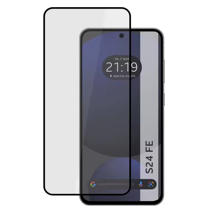 Tumundosmartphone Protector Cristal Templado Completo 5D Full Glue Negro para Samsung Galaxy S24 FE 5G Vidrio - 1
