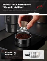 HiBREW H4C BARISTA ULTRA, Portable Coffee Machine, Detachable Battery, Wireless Heating, AdjustableTemperature (85~95°C), Professional Bottomless 51mm Portafilter, 20-BarHigh Pressure, 100mL Water Tank, with Aluminum Alloy Stand, 7500mAh Battery - details 14
