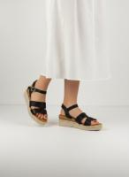 Calzados soraia, Sandalias de Plataforma Plana con Tira al Tobillo para Mujer - Estilo Alpargata Casual con Hebilla Ajustable y Suela Cómoda de Cuña Baja - Sandalias Metalizadas y Mate de Verano - details 4