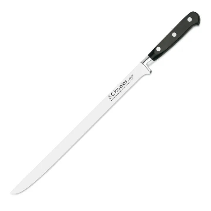 3 Claveles Forgé - Cuchillo Jamonero Profesional 30 cm Acero Inoxidable - 1
