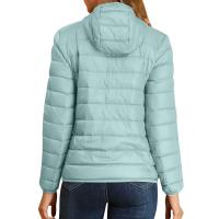 Chaqueta De Invierno Para Mujer Ligeramente Acolchada Con Capucha Cierre De Cremallera Impermeable Y Térmica Con Bolsillos Estilo Casual - details 44