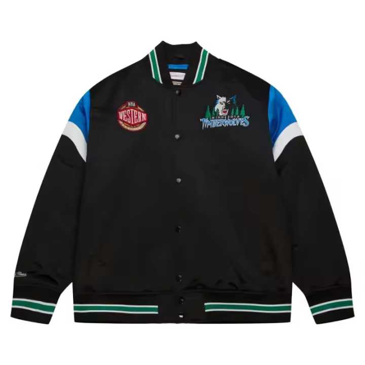 Chaqueta Baloncesto Minnesota Timberwolves NBA Heavyweight Satin Jacket de Mitchell and Ness - 1