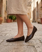 Bailarinas de Piel Sintética para Mujer con Puntera Fina - Manoletinas Planas Básicas Elegantes - details 0