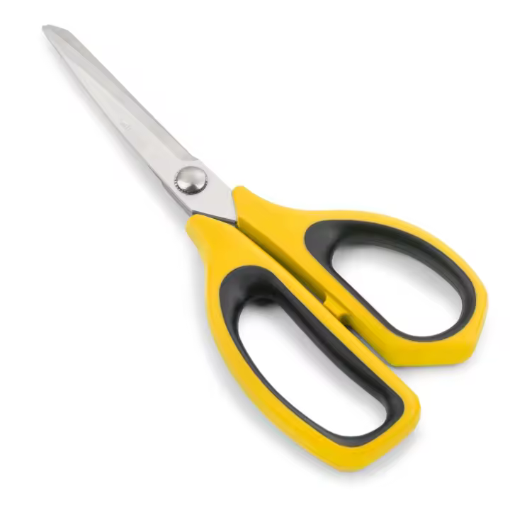 Arcos Tijeras cocina Acero Inoxidable. Tijeras cocina profesionales para cortar todo tipo alimentos. Mango polipropileno y Hoja 215 mm. Serie Prochef. Color amarillo y negro. - 1