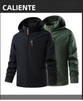 Chaqueta De Corrida Para Hombres Impermeable Y a La Viento Con Capucha Ligera Y Transpirable Ropa De Escalada Y Pesca - details 1