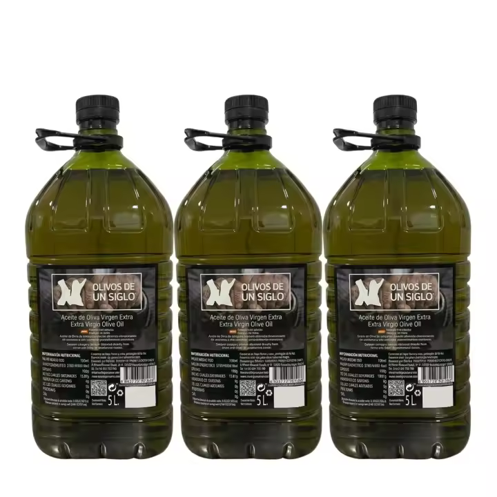 OLIVOS DE UN SIGLO 5L PACK ACEITE DE OLIVA VIRGEN EXTRA 3X5L - AOVE JAÉN PICUAL COSECHA TEMPRANA - 1