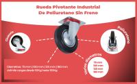 Banner - Rueda pivotante industrial de poliuretano sin freno