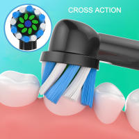 Cabezales De Limpieza Cruzada Para Broca Eléctrica Oral B 4pcs Compatible Con Cepillos De Dientes Eléctricos Adultos Plásticos - details 4