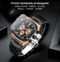 Reloj De Pulsera Para Hombre MINI FOCUS Resistente Al Agua Con Caja De Acero Inoxidable Y Dial Cuadrado Y Rombo Multifuncional - details 11