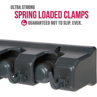 Soporte De Pared Para Escoba Y Mopa Con 5 Ranuras Y 6 Ganchos Herramienta De Almacenamiento Para Hogar Y Jardín - details 1