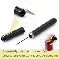 Abreviador De Botellas De Vino Con Corte De Película Y Bomba De Aire Segura En Acero Inoxidable Para Fiesta En Casa Y Barra - details 6