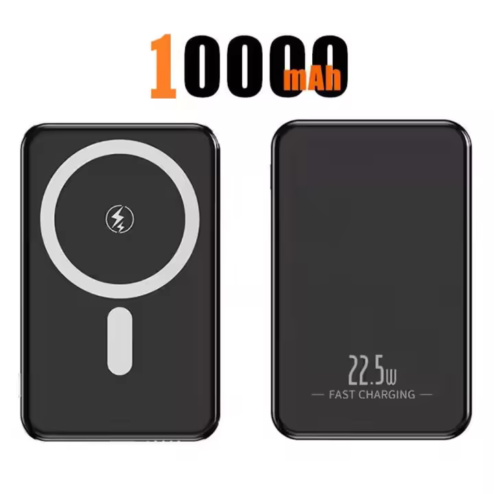 Banco de Energía Magnético 6500 mAh O 10000 mAh con Carga Inalámbrica Rápida de 15 W y USB-C de 20 W, Compacto y Portátil, Compatible con los teléfonos inteligentes con carga inalámbrica. - 1