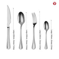 Mr.Spoon Serie Raya Juego de 24 o 48 piezas cubiertos,Acero Inoxidable 18/0,Económico y funcional,Incluye cuchillo de carne o mesa,tenedor,cuchara,cucharilla,Mango monobloque,Apto para lavavajillas,Empaque ecológico,Ideal para casa,hotel,restaurante - details 0