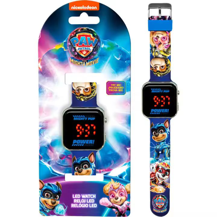 Paw Patrol Reloj LED 18x7,5x3cm, Reloj La Patrulla Canina, Reloj Digital Infantil Niño Regalo Cumpleaños, Navidad, Reyes - 1