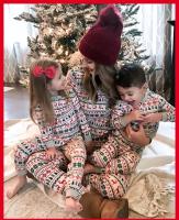 Pijamas De Navidad Para Familia 2023 Adecuado Para Padres Y Hijos Ropa De Año Nuevo Talla 4-6Años Material Poliéster Estilo Divertido Y Cálido Conjunto De Pijamas Para Todas Las Estaciones - details 5