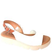 Sandalias de Piel Blanco Lyanna 1115 - Tirantes en el Talón - Suela de Goma Estriada y Flexible - Mujer - Cuña 3 cm - details 3