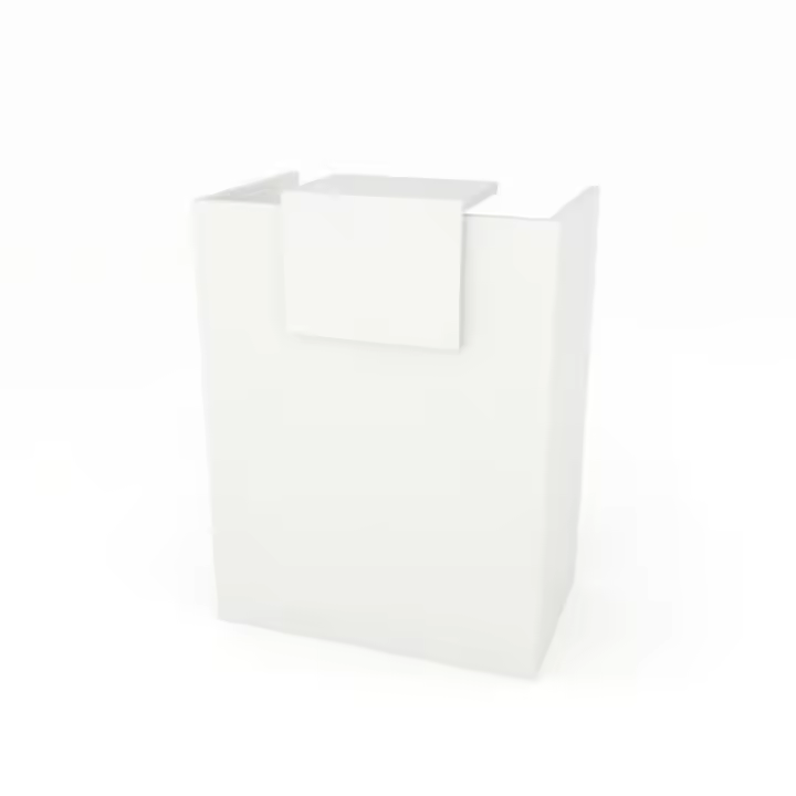 OFICIT Mostrador para Recepción de 80cm Blanco con Sobremostrador de colorido a elegir. 19 mm de grosor - 1