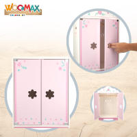 WOOMAX - Armario para ropa de muñecas, color blanco y rosa, armario de madera para muñecas, mide 34x23x55 cm, incluye perchas de juguete, puertas con cierre magnético, juego simbólico, juguetes infantiles, juegos para niños de 3 años, - details 1