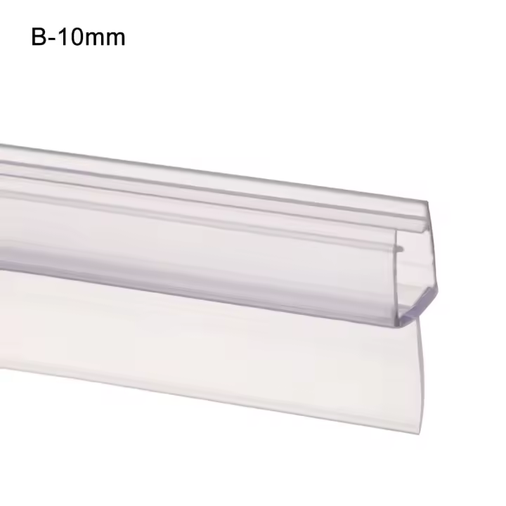 Tira De Sellado Portátil Para Puerta De Ducha Y Ventanas Transparente Antigolpes PVC Para Baño Resistente Al Agua - 1