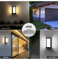 Lámpara De Pared Exterior Aluminio Impermeable Sconce Para Porche Iluminación De Jardín Vestíbulo Interior Decoración De Sala De Estar Fuente De Luz LED - details 10