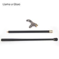 Bastón Decorativo De Cabeza De Lobo Dorado Y Negro Elegante Y Moda Para Caballeros Cosplay 93cm Con Punta De Goma Y Mango De Aleación De Aluminio - details 9