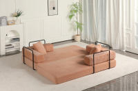 Sinaopus Sofá Cama Plegable de Pana, 2 en 1 Sillón Futon y Colchón, Relleno de Espuma, Sin Montaje, Ahorro de Espacio para Salón, Invitados - details 3
