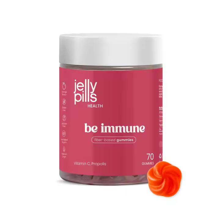 Jelly Pills Vitamina C con Zinc y Propóleo - 70 Gummies Veganas Sin Azúcares Añadidos - Sabor Naranja Natural - 1