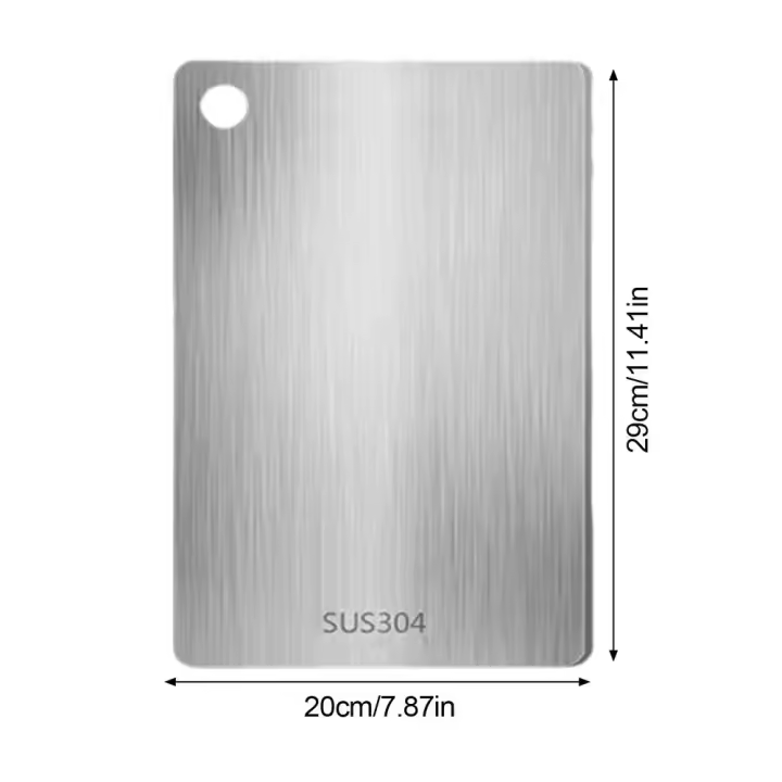 TK Tabla De Corte Doble Cara De Metal Con Agarre Fácil Para Hornear Tabla De Cocina Para Carne Frutas Verduras Herramienta De Cocina Rectangular Material De Titanio - 1