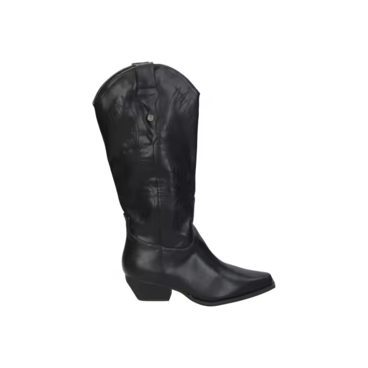 BUONAROTTI | Botas Cowboy Buonarotti para Mujer – Botas Camperos en Color Negro – Bota de Tacón con Cremallera Lateral – Tacón Medio y Cómodo – Estilosos y Combinables – Moda – Modelo A-2442 - 1