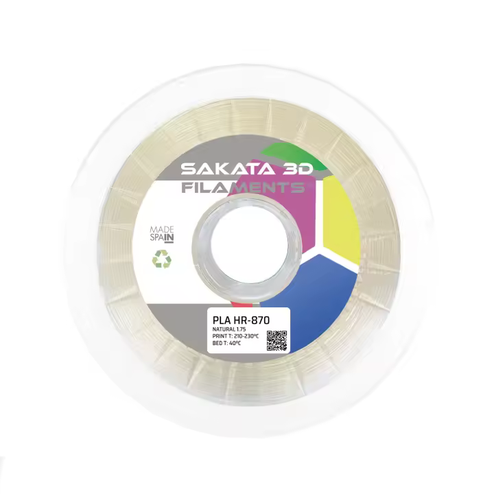 PLA HR-870 1Kg 1,75mm Superior al PLA 850 Excelentes Prestaciones Termicas y Mecanicas Directo de Fabrica Marca SAKATA 3D Filamento para impresora 3D Filamento 3D - 1