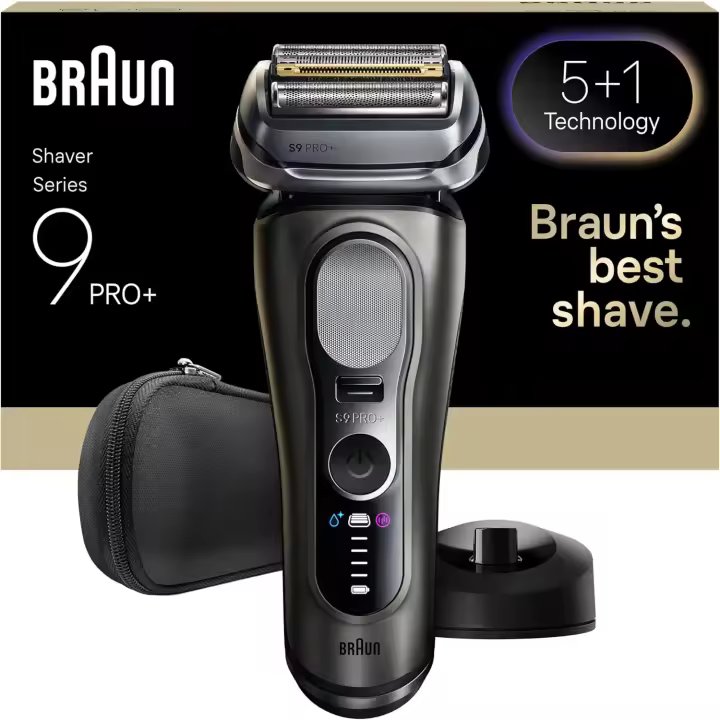 Braun Series 9 PRO+. Máquina de Afeitar Eléctrica para Hombre con Recortadora de Precisión y 5 Elementos de Afeitado Pro - Producto Europeo con Garantía Oficial. - 1