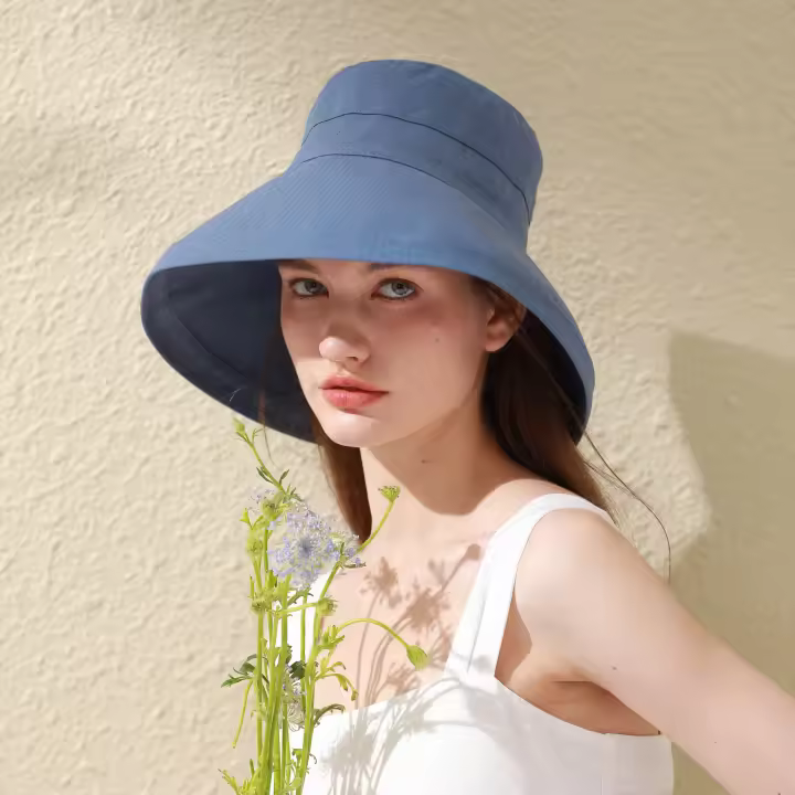 BRIMIX sombrero de sol mujer sombrero de playa mujer sombrero protección UV mujer sombrero verano mujer sombrero plegable mujer sombrero estilo francés sombrero plegable muj esombrero de algodón mujer gorra transpirable mujer sombrero verano mujer - 1