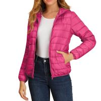 Chaqueta De Invierno Para Mujer Ligeramente Acolchada Con Capucha Cierre De Cremallera Impermeable Y Térmica Con Bolsillos Estilo Casual - details 4