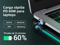 Cable Magnético AUFU 540 Rotativo 60W Carga Rápida Tipo C Para iPhone 16 15 Samsung Xiaomi Cargador Magnético Micro USB Cordón De Datos - details 2