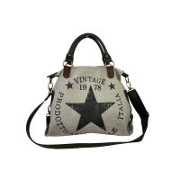 énvo - Bolso Shopper Grande De Lona con Asas de Piel - details 7