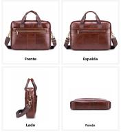 Bolso De Negocios Para Hombre SCHLATUM De Cuero Genuino Gran Capacidad Con Portátil Bolsa De Mano Para Oficina Y Viajes - details 12