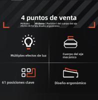 Teclado Mecánico De Juego USB MUCAI MK61 61 Teclas Switch Rojo Cableado Desmontable RGB Retroiluminado Intercambiable Caliente - details 1