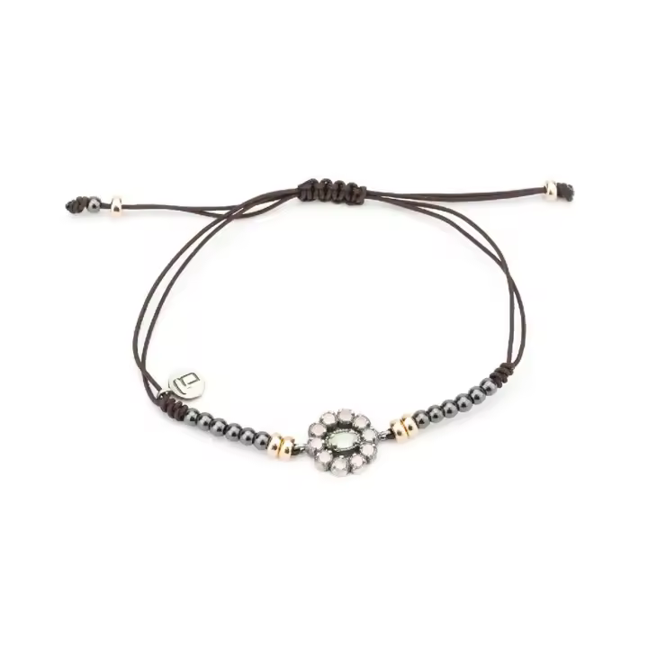 Pulsera Macramé Caldedonia y Ojo Gato Rosa MA-283 - 1