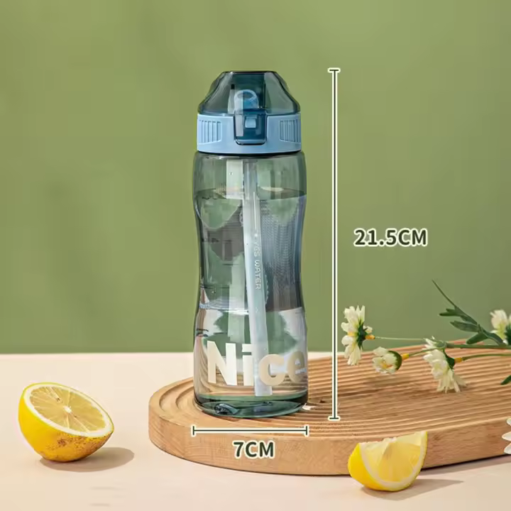 Botella De Agua Plástica Con Tapa Para Beber Portátil Taza De Deporte Para Café Y Té Herramientas De Cocina Botella De Agua Para Niños Para Escuela - 1