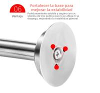 Parador De Puerta De Acero Inoxidable De Tamaño Extendido Con Punta De Goma Antideslizante Y Antiseña Protector De Pared Para Sliding - details 17