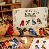 Kit De Artesanía De Perlas De Colores Vibrantes Con Bird Y Animales Para Decoración De Hogar Y Joyería Hecho Para Adultos - details 0