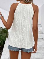 Chaleco De Verano Para Mujer Nuevo Jacquard Hueco Suéter Tejido Sin Mangas Moda Transpirable Casual Top Para Mujer - details 5