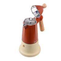 Cafetera Safari de Aluminio para 6 Tazas - Colores Rojo y Crema - Mango de Madera de Haya - Fácil de Limpiar - No Apto para Lavavajillas - Diseño para Amantes del Café - Marca United Colors Of Benetton - details 3